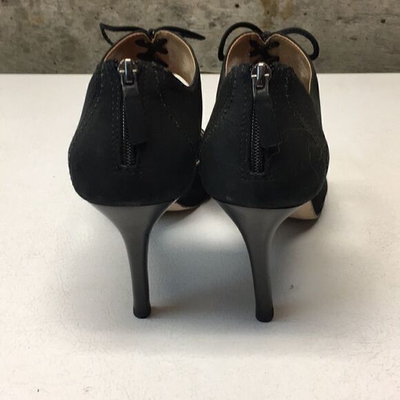 𝅺euc Talbots peep toe high heel tassel shoes sz 7.5 - Picture 5 of 6